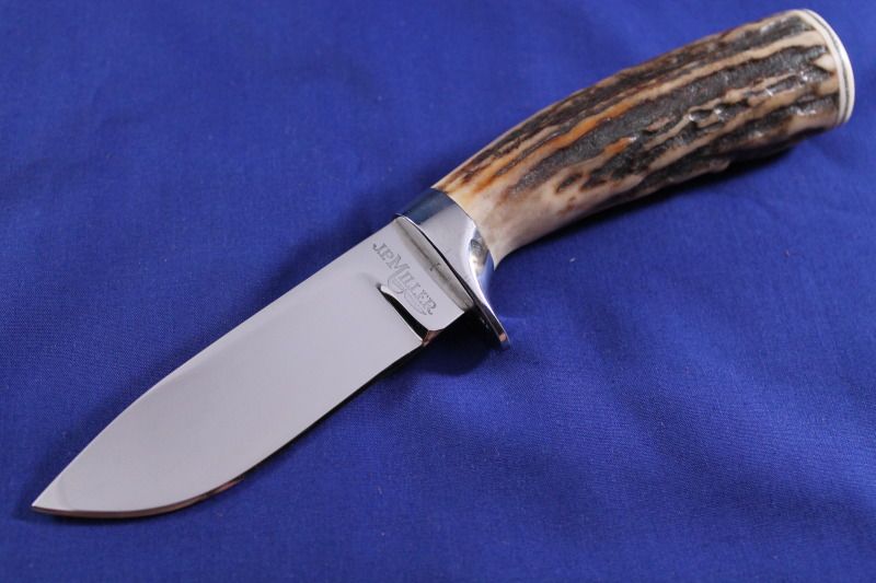 Three JP Miller Knives Walrus Ivory Damascus Push Dagger Mammoth