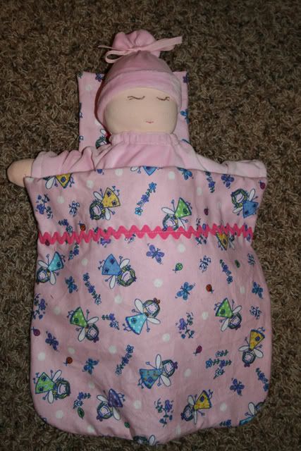 doll with blankie