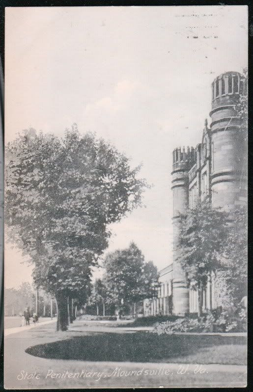 MOUNDSVILLE WV State Penitentiary Prison Jail Antique Rotograph
