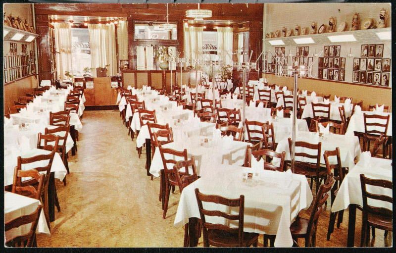 BALTIMORE MD Schellhase's Restaurant Interior Vintage Postcard Old