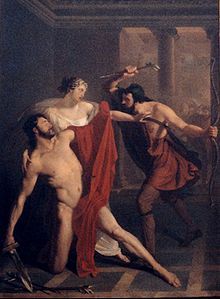 Death of Alcibiades by Michele de Napoli (18081892): Morte di Alcibiade (Death of Alcibiades) (1839 circa), Naples National Archaeological Museum.