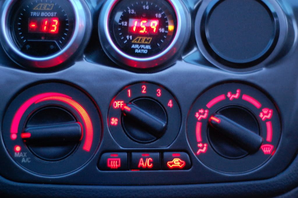 LED gauge cluster, switches and Climate control Mitsubishi Evolution