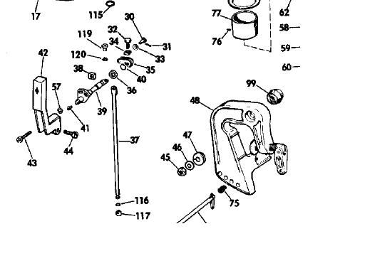 Nissan outboard shift linkage #7