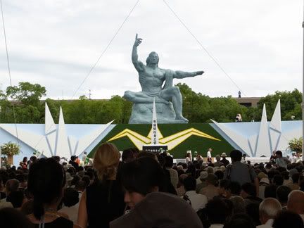 View of the main stage at the Peace Ceremony