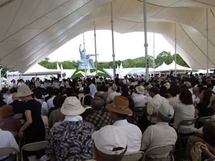 The crowd at the Peace Ceremony