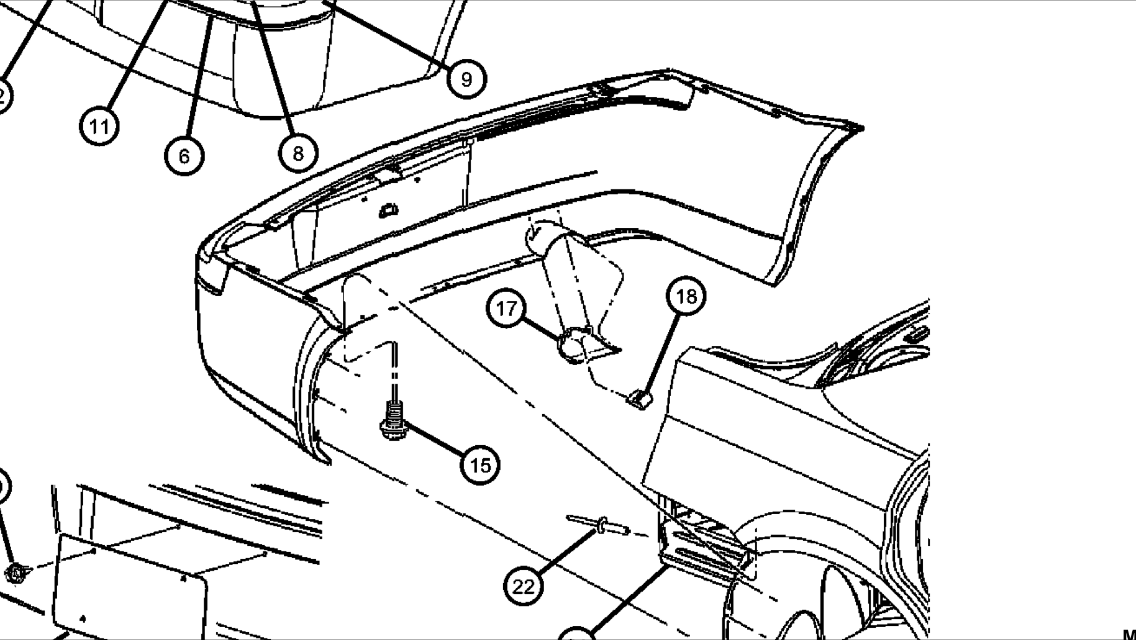 Bolt that goes in to clip (6505161aa). Holds rear bumper up to quarter