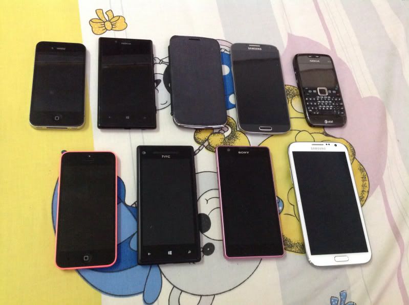 iPhone 4 & 5C , Lumia 720 , HTC 8X , Galaxy Pop , XPeria ZR , Galaxy S4 , Note 2 !