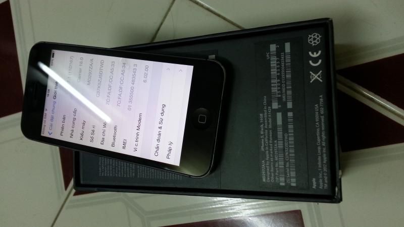 iPhone 5 16Gb Black Fullbox 95% giá cực tốt !