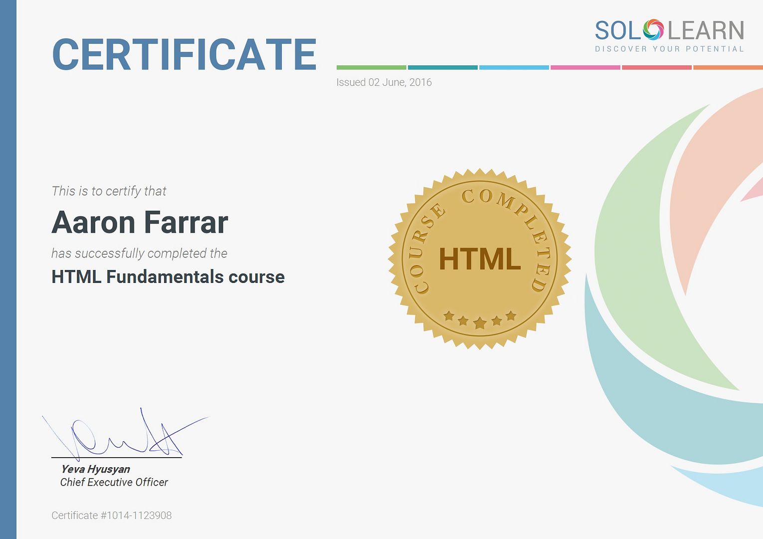 HTML Cert