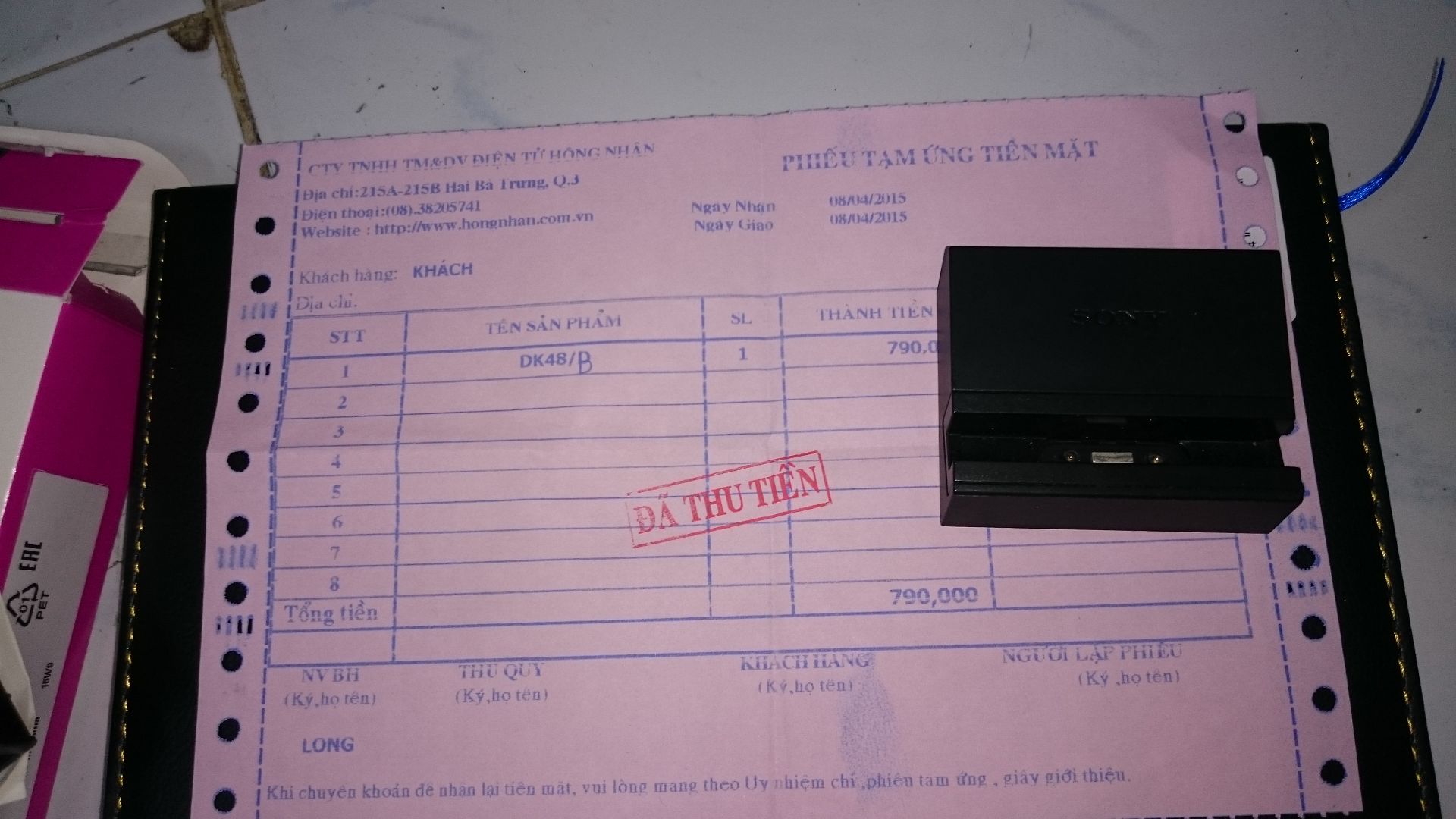 Dock sạc Xperia Z3 (Có giấy Bảo hành 6 tháng chính hãng SONY) 550K