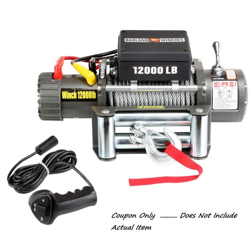 HARBOR FREIGHT TOOLS coupon. 12000 lb. Electric Winch. Coupon