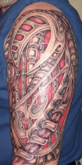 I'am into'Biomechanical tattoos' and have some ink done in this style on my