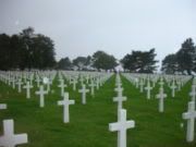 Most graves are marked by crosses