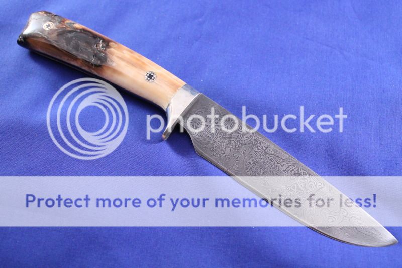 Three JP Miller Knives Walrus Ivory Damascus Push Dagger Mammoth