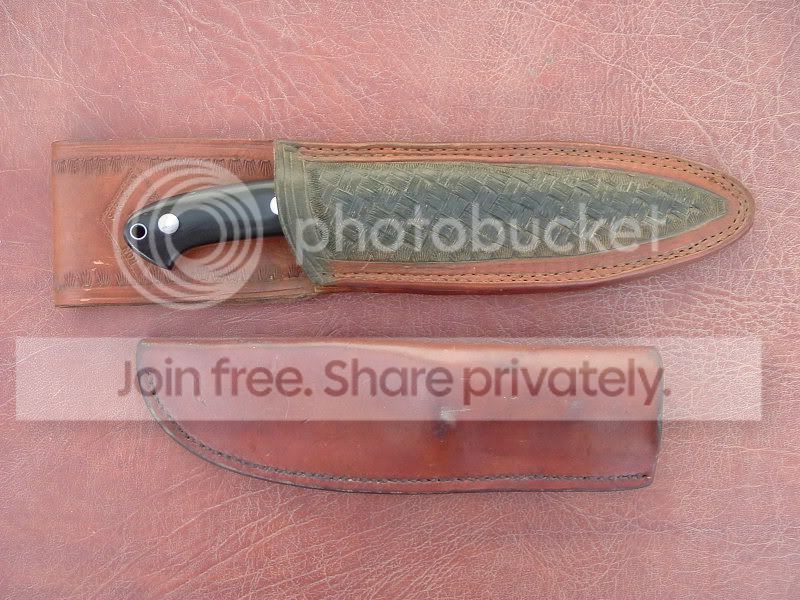 Edmund Davidson Stag Stiff Horn and large hunter w/custom sheaths ...