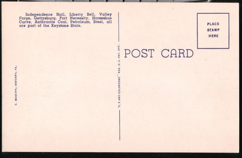 PA PENNSYLVANIA Vintage Large Big Letter Linen Postcard Unique Old PC