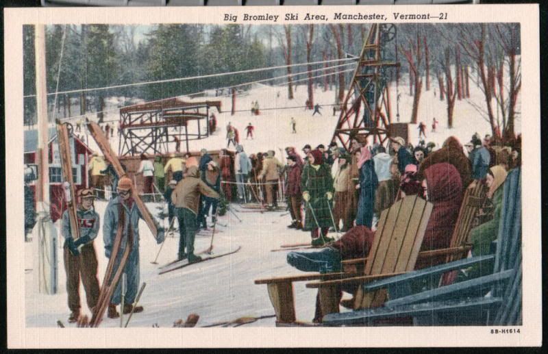 MANCHESTER VT Big Bromley Mountain Ski Area Vtg PC #1  