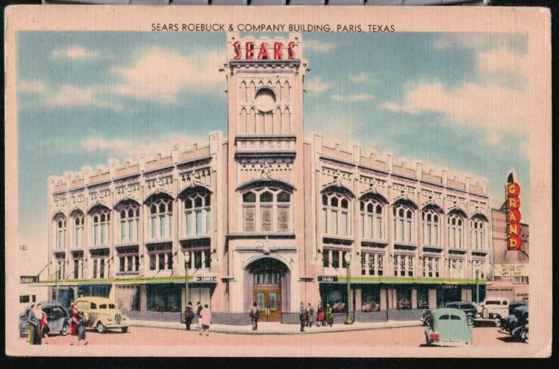 PARIS TEXAS TX  & Roebuck Company Vintage Postcard  