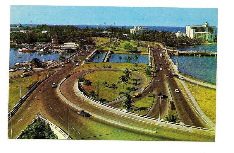 SANTURCE PUERTO RICO Traffic Circle Fm Miramar Postcard  