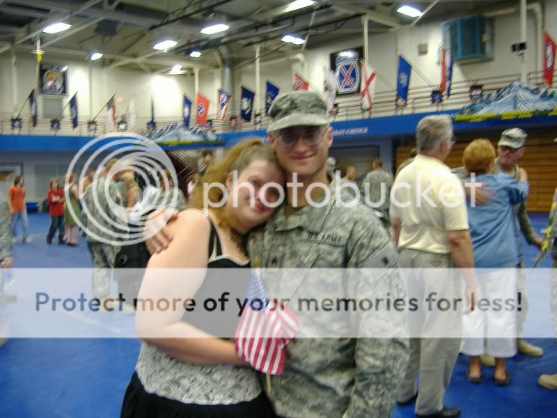 This was taken at the welcome home ceremony following our redeployment from Iraq in late July 2006.