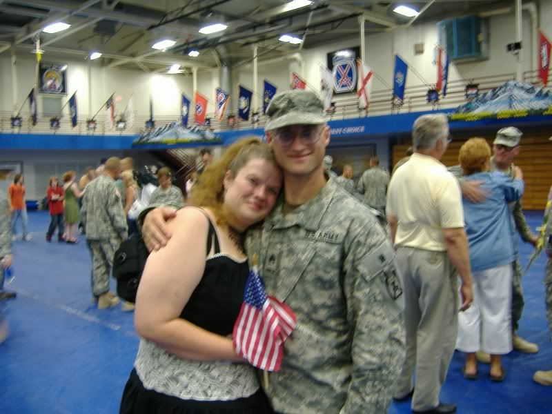 This was taken at the welcome home ceremony following our redeployment from Iraq in late July 2006.