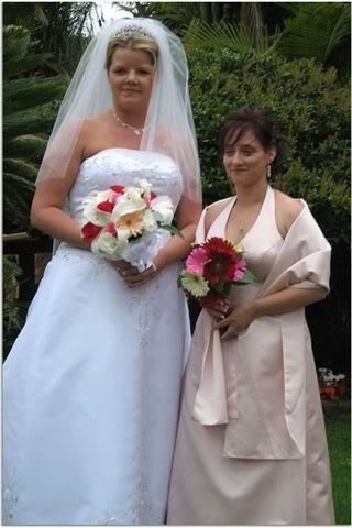 Here's one of Melissa (the bride) and my sister, Michelle.