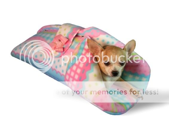 SM Dog Custom Oh Baby Carrier Bed Pink Polka Dot Fleece