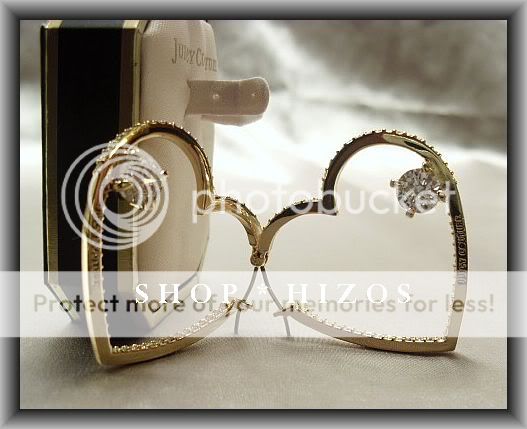 AUTHENTIC JUICY COUTURE CZ PAVE CRYSTAL HEART HOOP EARRINGS NIB  