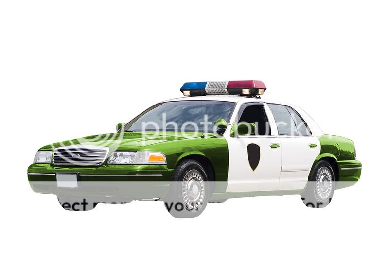 green police car