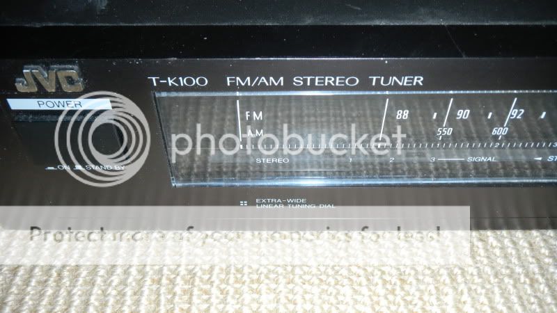 JVC T K100B T K100 AM/FM RADIO STEREO TUNER  